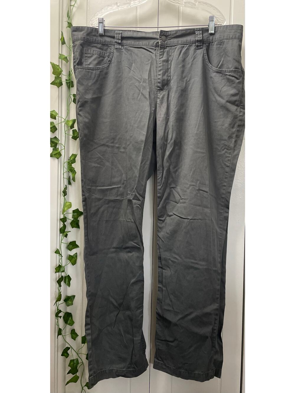 Mens Grey Columbia Regular Khaki Pants Size 42x32